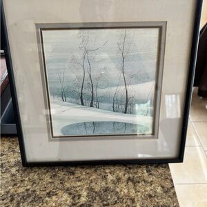 P Buckley Moss, Rare Print, Winter Serenity, Signed And Numbered 337/1000